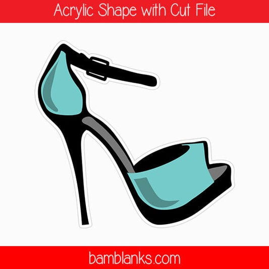 Strappy Peep Toe Heel - Acrylic Shape #1748