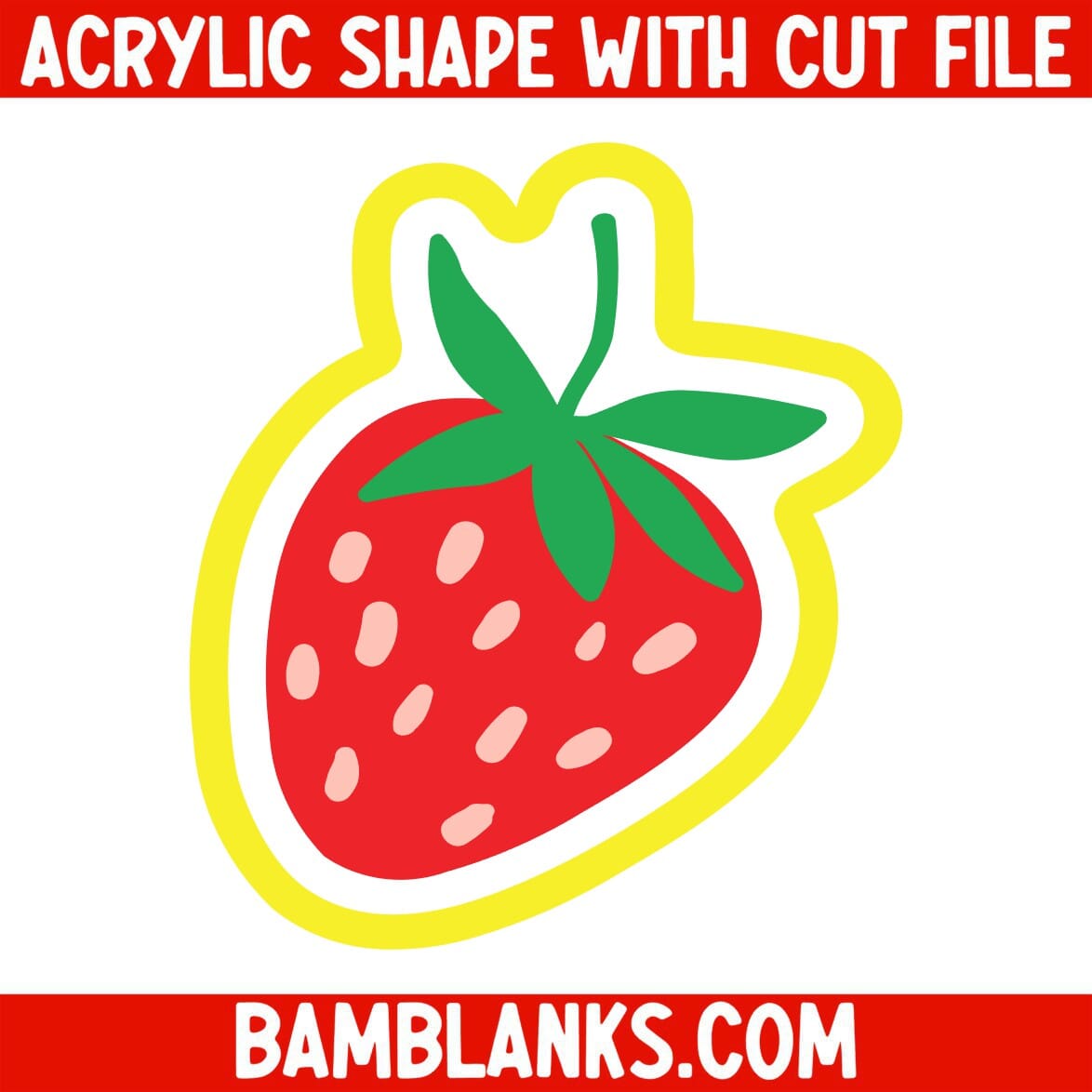 Strawberry 2 - Acrylic Shape #2071