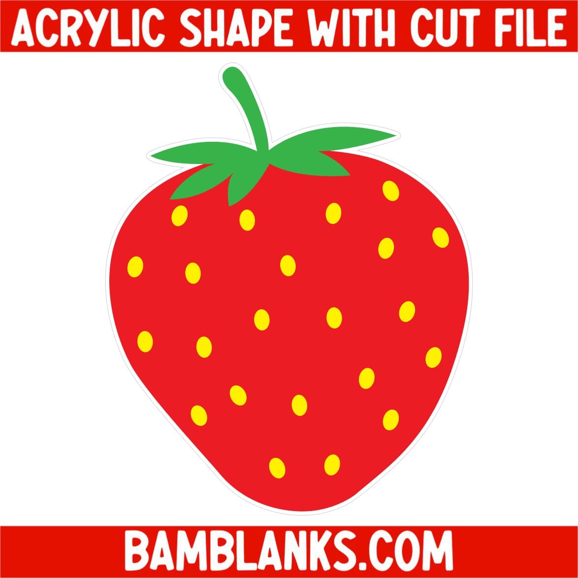 Strawberry - Acrylic Shape #024