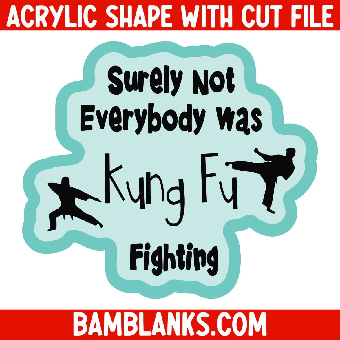 Surely Not Everybody Was Kung Fu Fighting - Acrylic Shape #2048