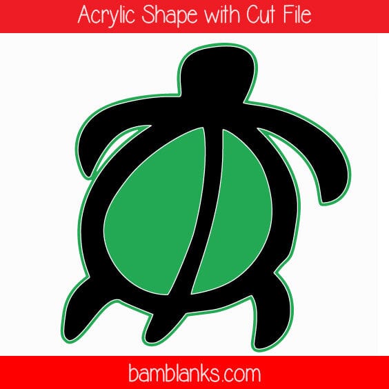 Surf Turtle - Acrylic Shape #416
