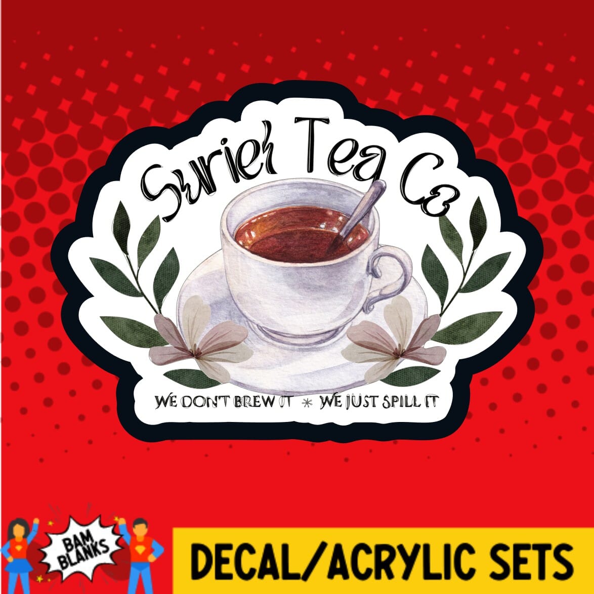 Suriel Tea Co ACOTAR - DECAL AND ACRYLIC SHAPE #DA01412