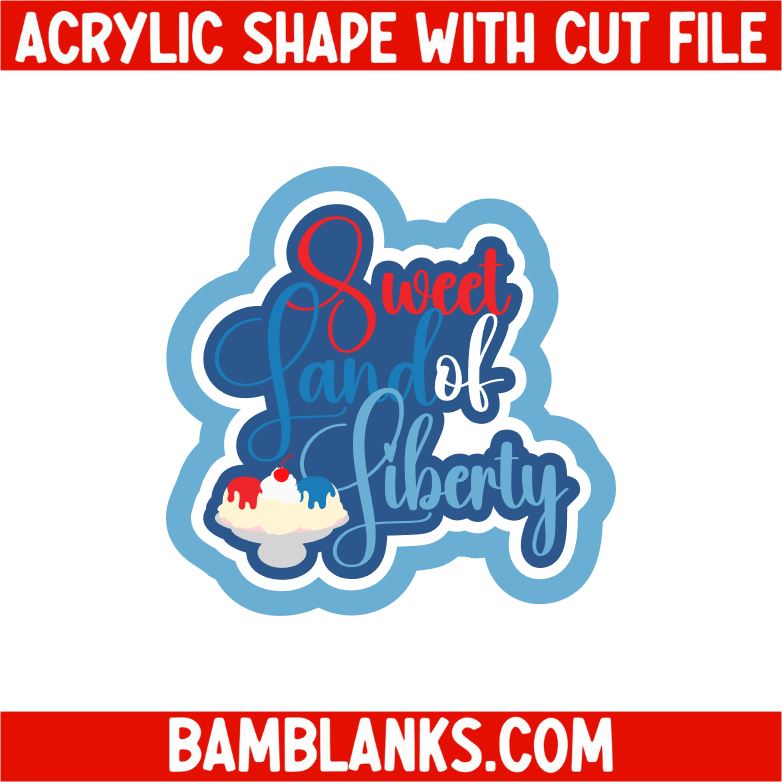 Sweet Land of Liberty - Acrylic Shape #2310