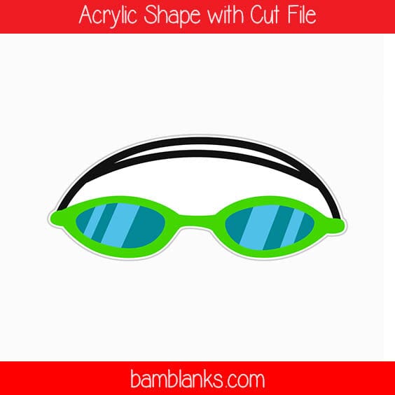 Swim Goggles - Acrylic Shape #072