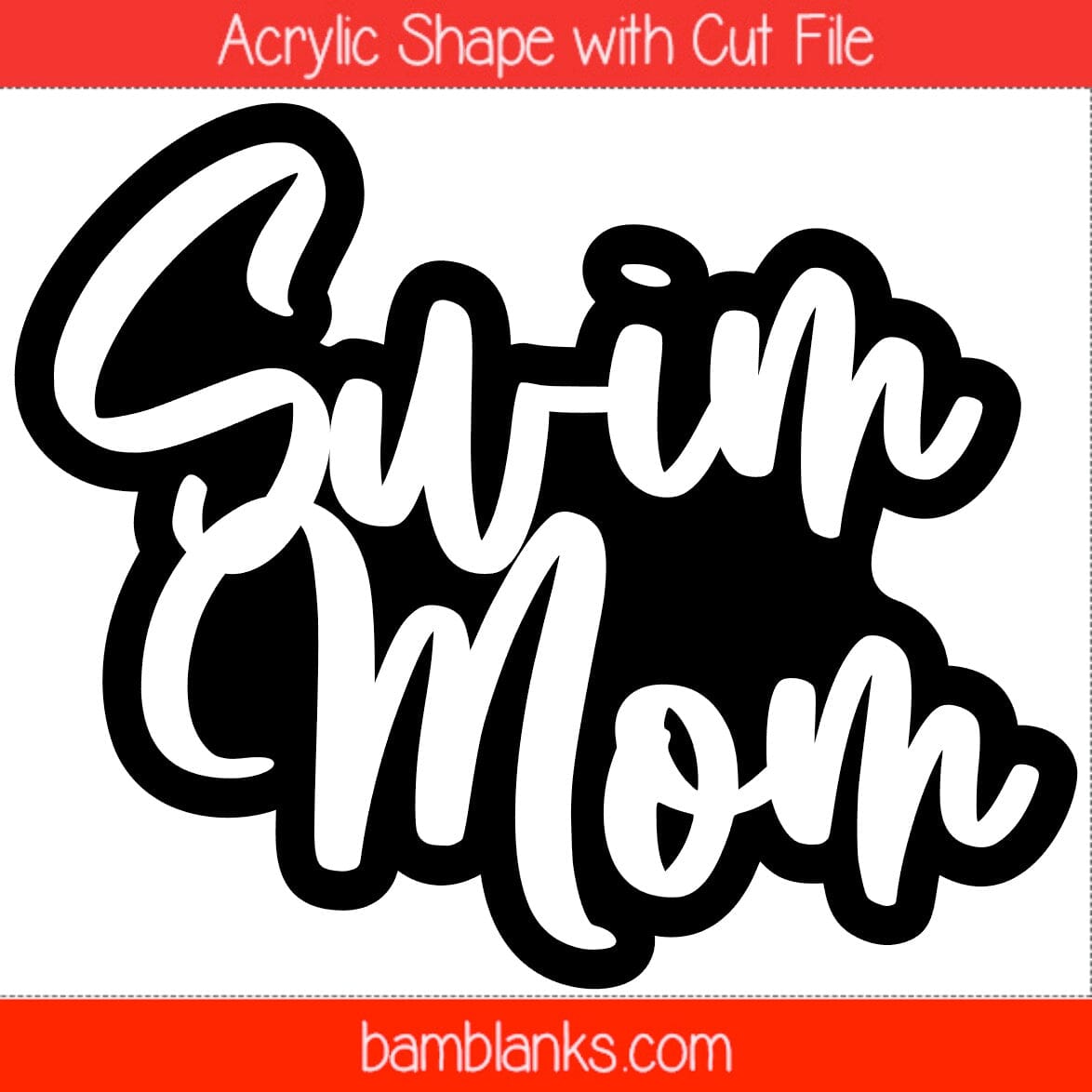 Swim Mom - Acrylic Shape #1540