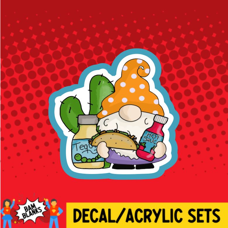 Taco Gnome - DECAL AND ACRYLIC SHAPE #DA0731