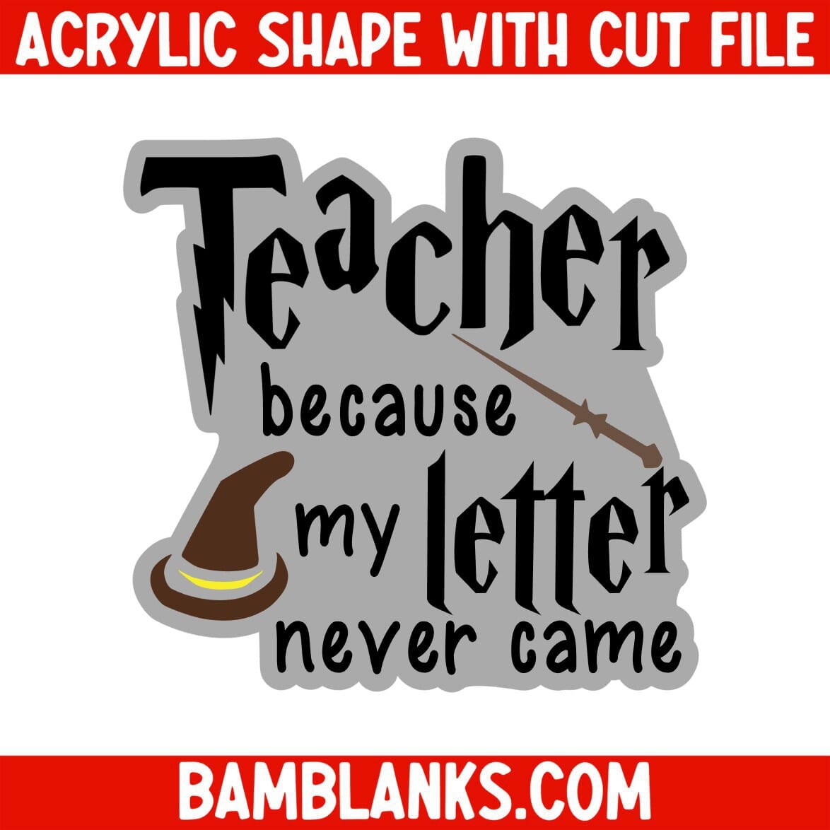 Teacher Because My Letter Never Came - Acrylic Shape #2246