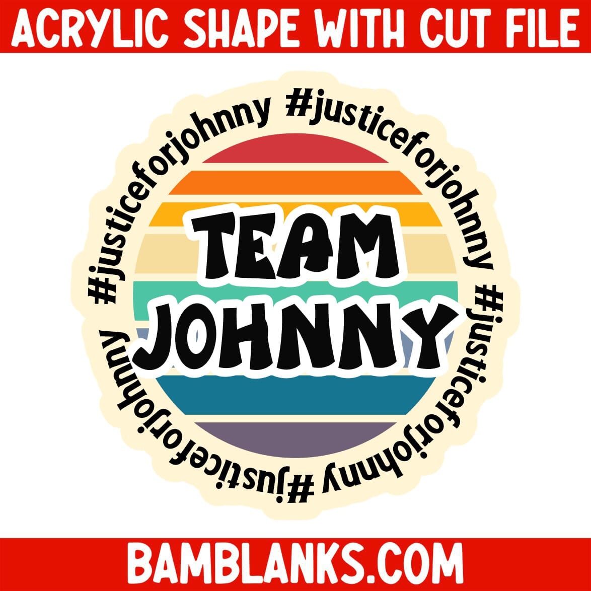 Team Johnny - Acrylic Shape #2058