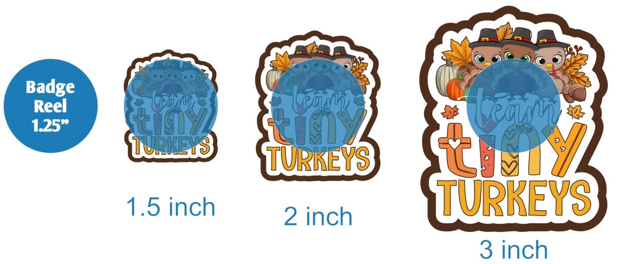 Team Tiny Turkey - DECAL AND ACRYLIC SHAPE #DA01478