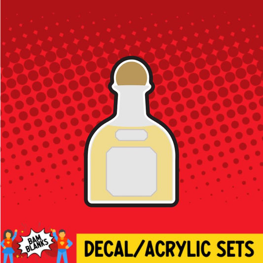 Tequila Bottle - DECAL AND ACRYLIC SHAPE #DA0479