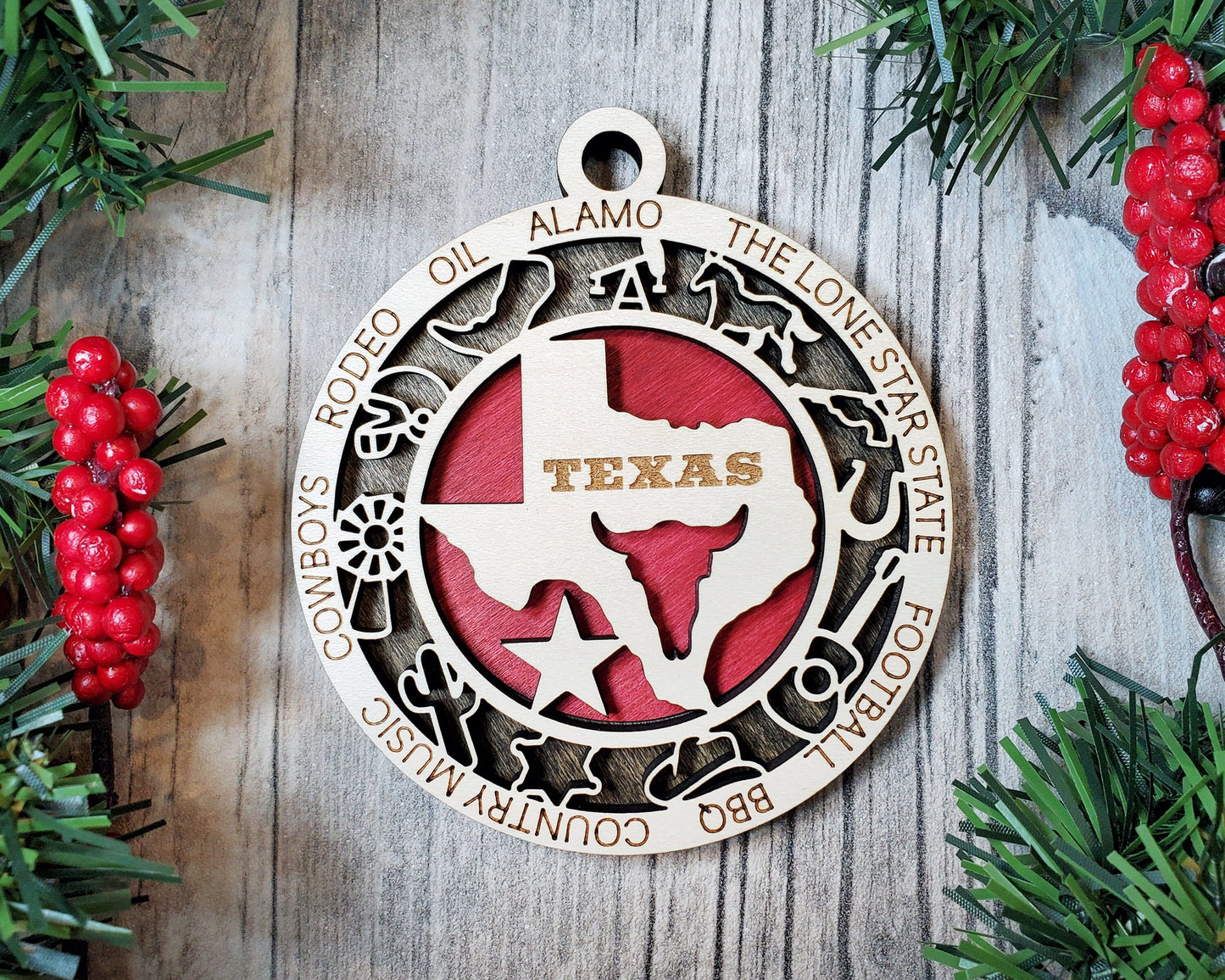Texas - Wood Ornament #W094