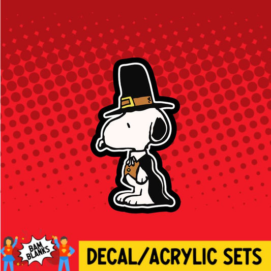 Thanksgiving Beagle Pilgram - DECAL AND ACRYLIC SHAPE #DA0496