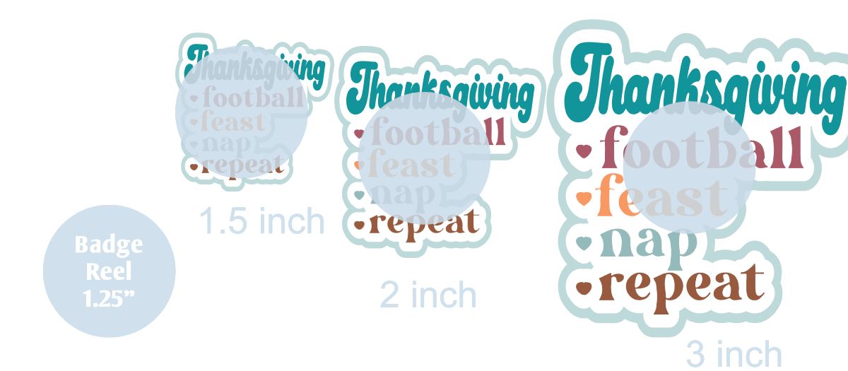 Thanksgiving Football Feast Nap Repeat - Acrylic Shape #