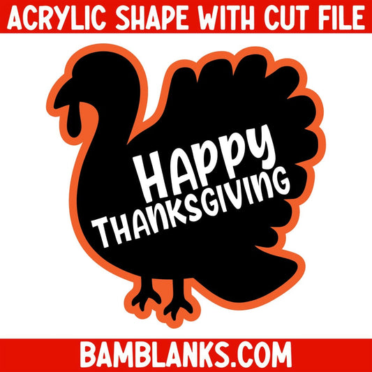 Thanksgiving Turkey - Acrylic Shape #1835