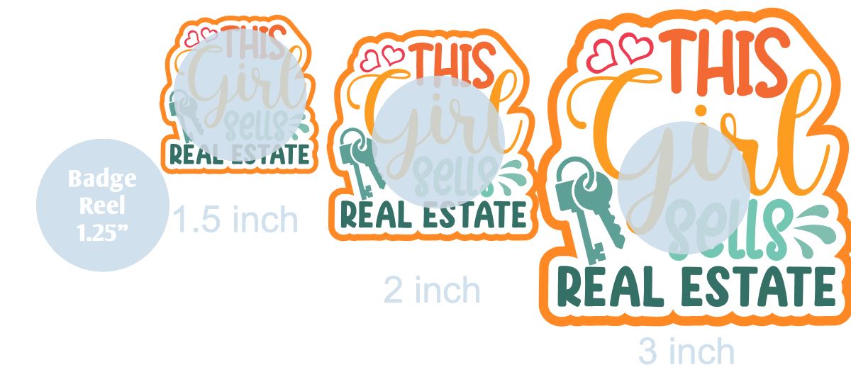 This Girl Sells Real Estate - DECAL AND ACRYLIC SHAPE #DA0065