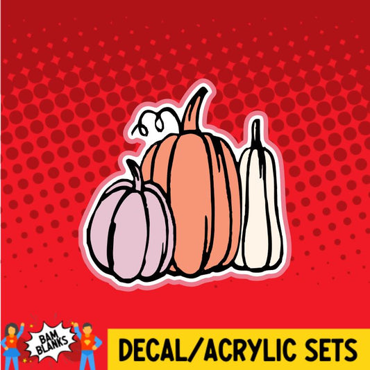 Three Pumpkins - DECAL AND ACRYLIC SHAPE #DA0167