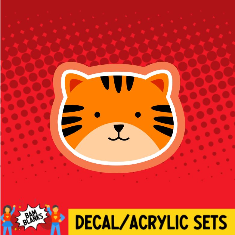 Tiger Face - DECAL AND ACRYLIC SHAPE #DA0137