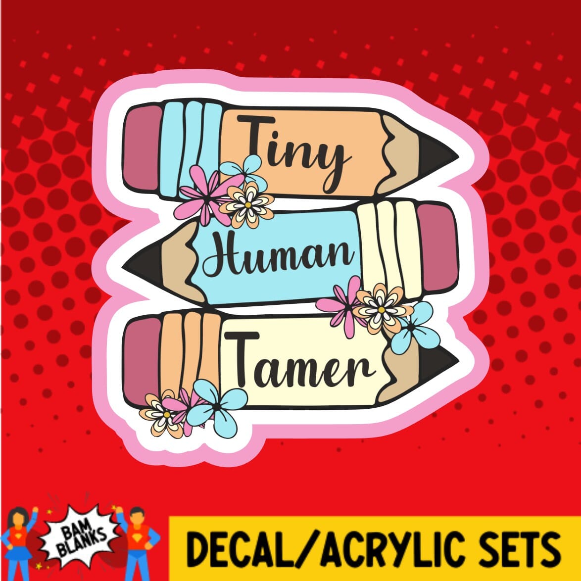 Tiny Human Tamer - DECAL AND ACRYLIC SHAPE #DA0205