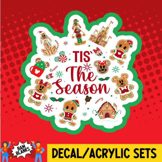 Tis The Season Mouse Gingerbread - DECAL AND ACRYLIC SHAPE #DA01475