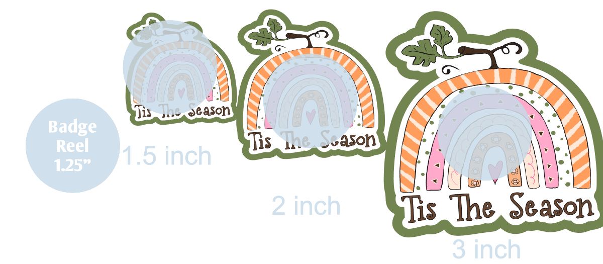 Tis The Season Pumpkin Rainbow - DECAL AND ACRYLIC SHAPE #DA0381