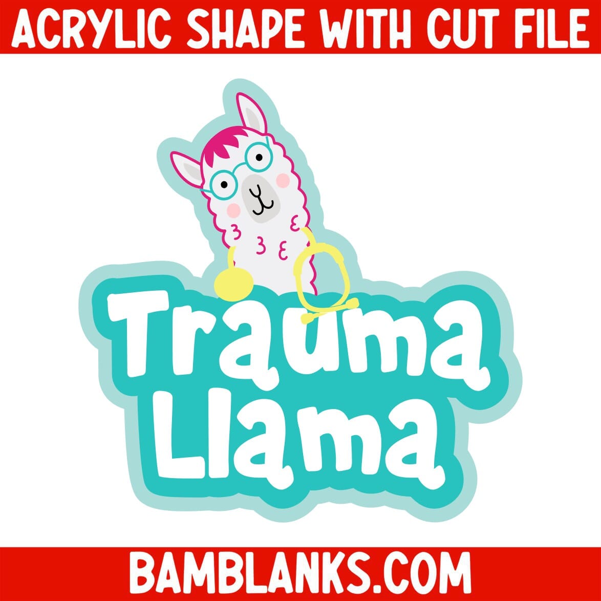 Trauma Llama - Acrylic Shape #2100