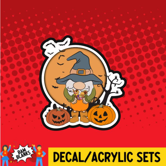 Trick or Treat Gnome - DECAL AND ACRYLIC SHAPE #DA01214