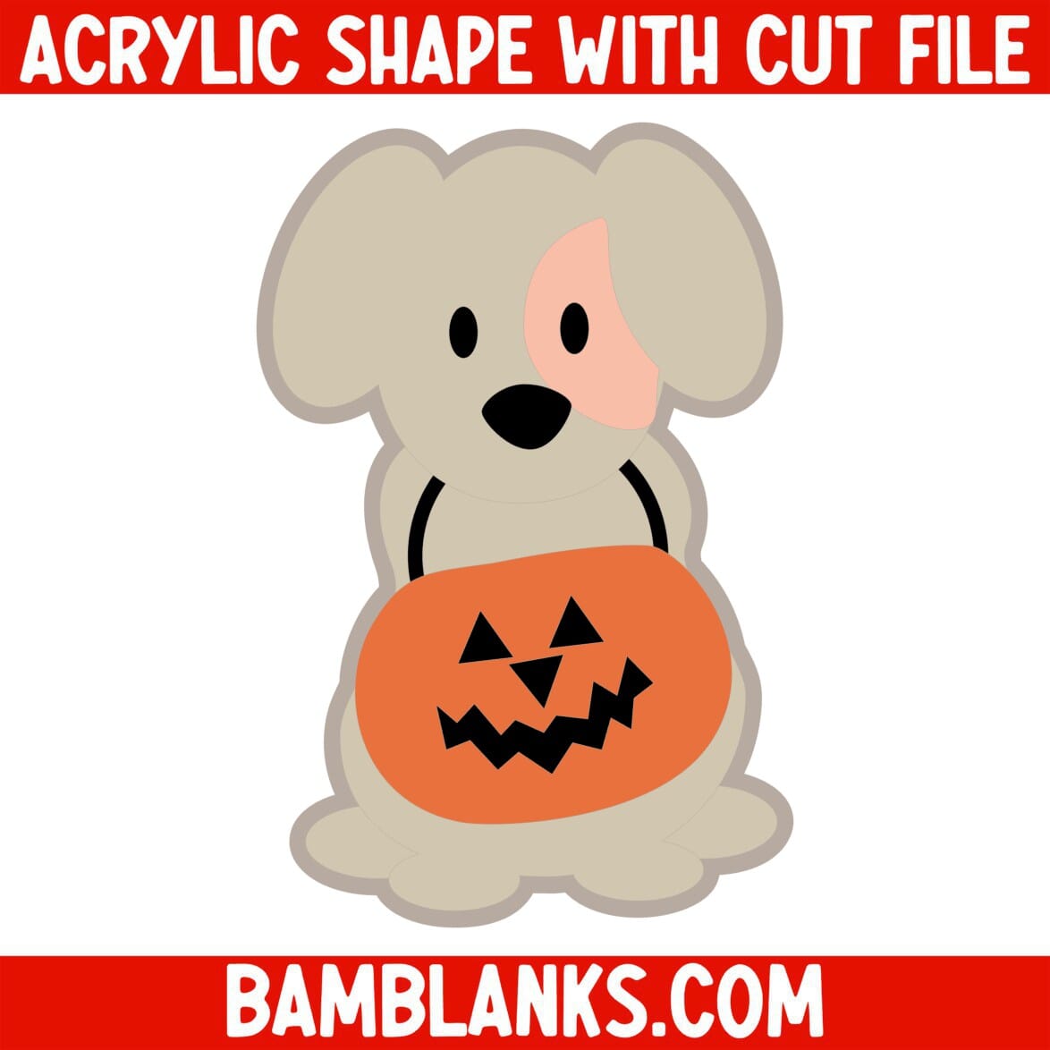 Trick or Treat Puppy - Acrylic Shape #1003