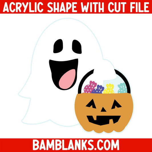 Trick or Treating Ghost - Acrylic Shape #1623