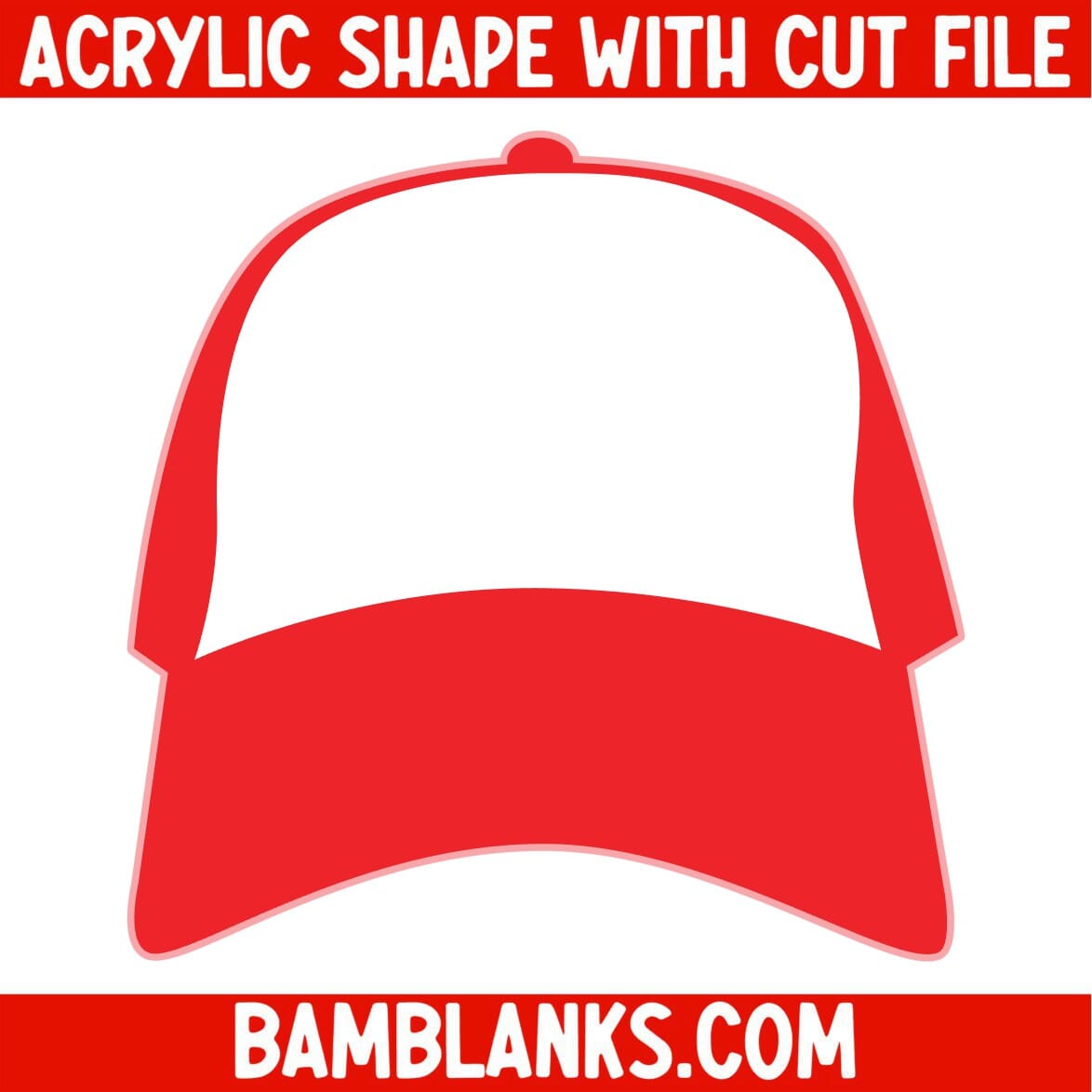 Trucker Hat - Acrylic Shape #1073