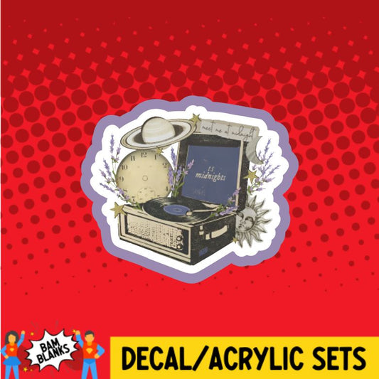 TS Midnights Record Player - DECAL AND ACRYLIC SHAPE #DA0693