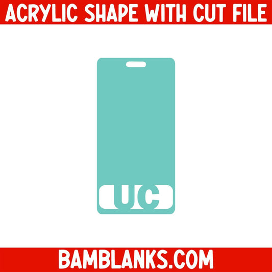 UC Vertical Tag - Acrylic Shape #2181