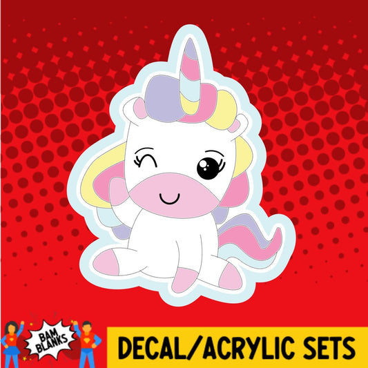 Unicorn Cutie - DECAL AND ACRYLIC SHAPE #DA0570