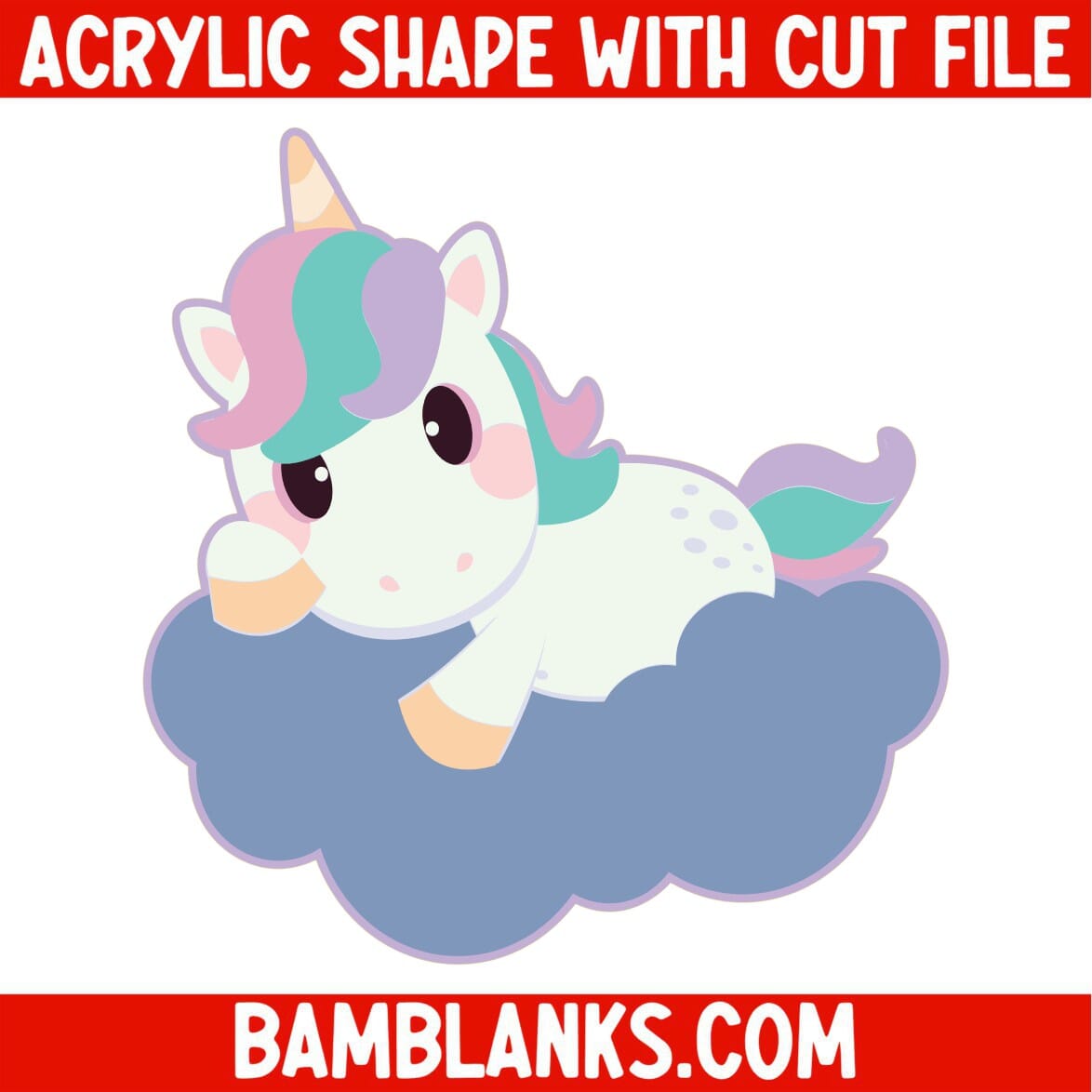 Unicorn on Cloud - Acrylic Shape #1096