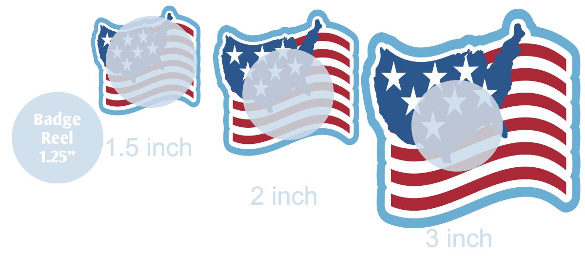 USA Flag - DECAL AND ACRYLIC SHAPE #DA0846