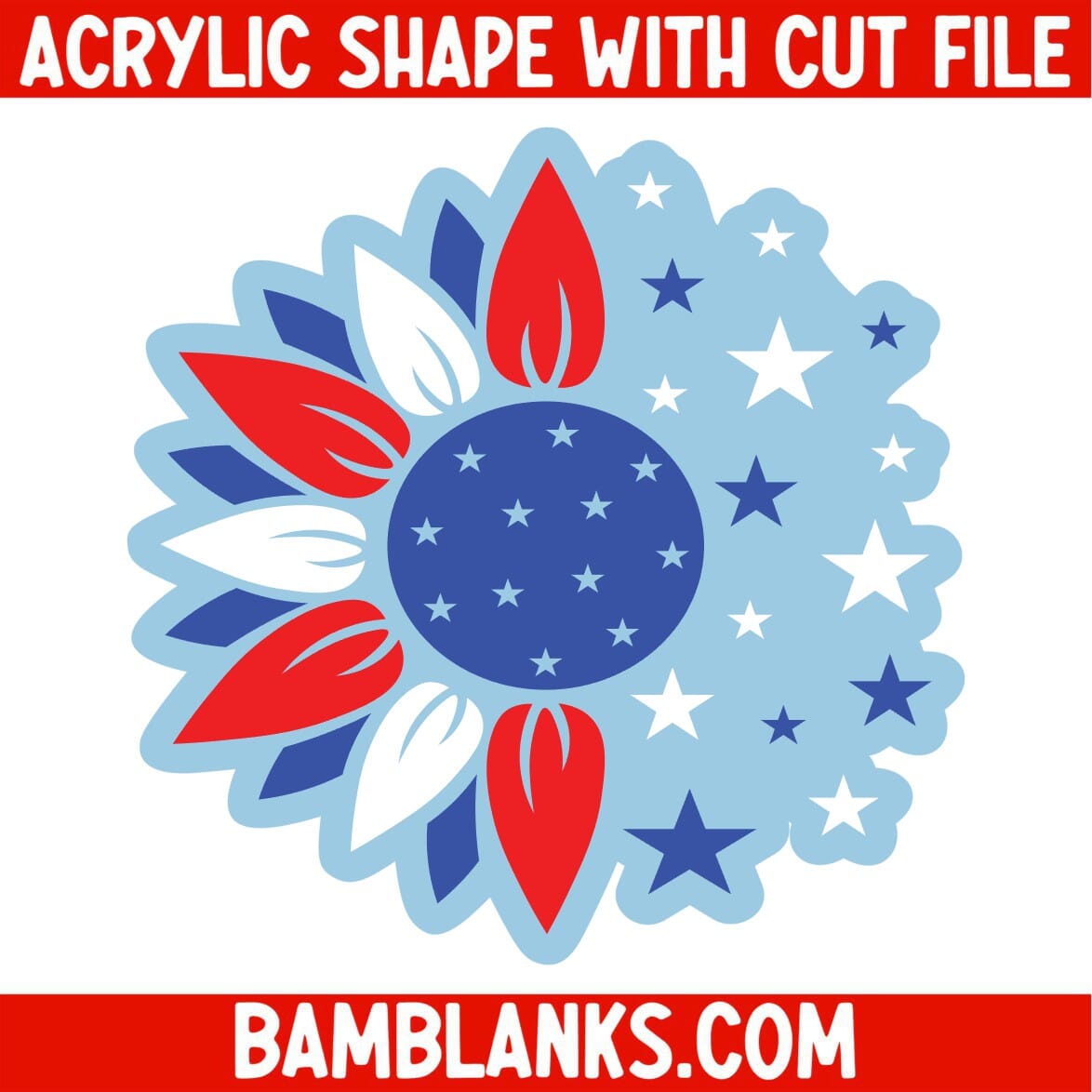 USA Flower - Acrylic Shape #762