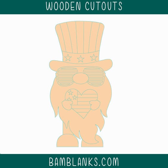 USA Gnome Wood Blank #W009