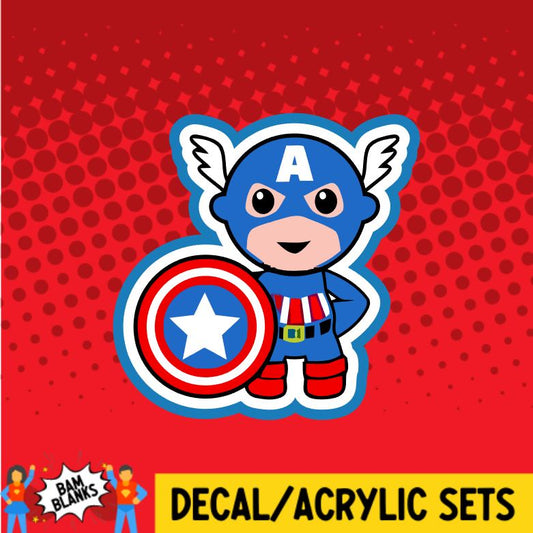USA Superhero - DECAL AND ACRYLIC SHAPE #DA01215