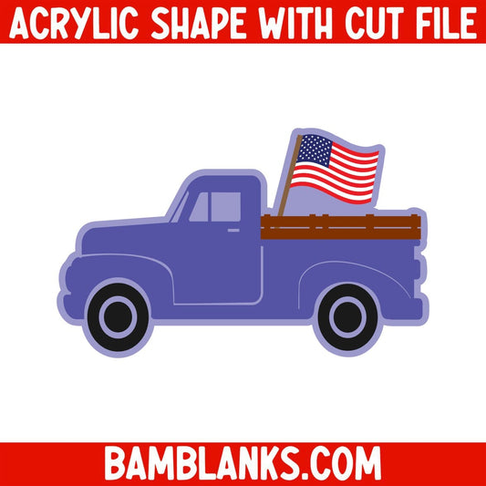 USA Truck - Acrylic Shape #1102