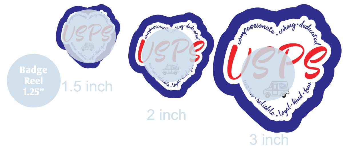 USPS Heart - DECAL AND ACRYLIC SHAPE #DA0711