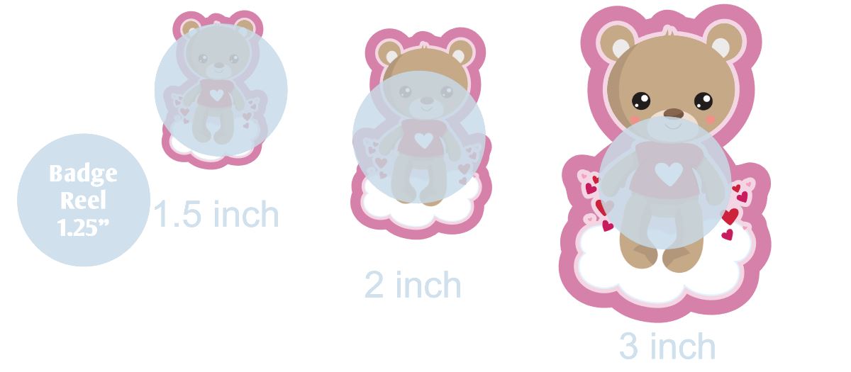 Valentine Bear - DECAL AND ACRYLIC SHAPE #DA0608