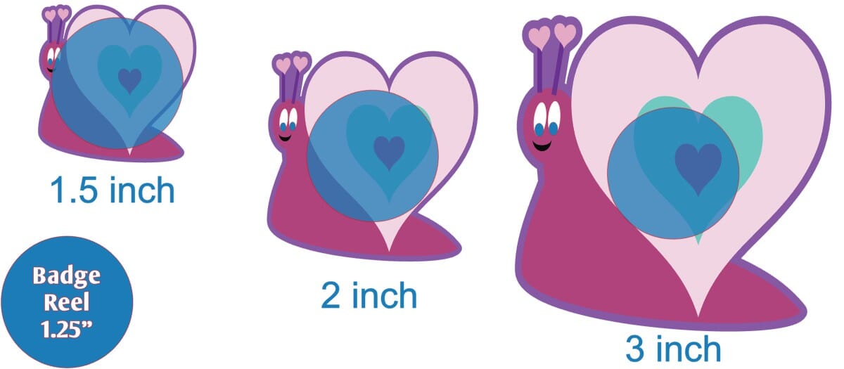 Valentine Snail - DECAL AND ACRYLIC SHAPE #DA0259