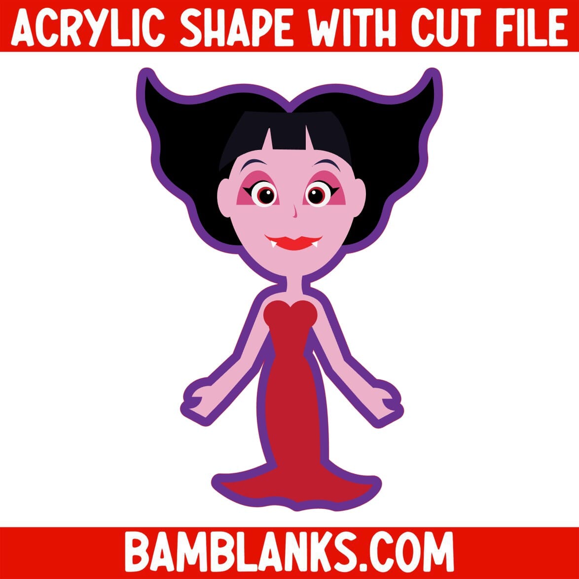 Vampire Girl - Acrylic Shape #794
