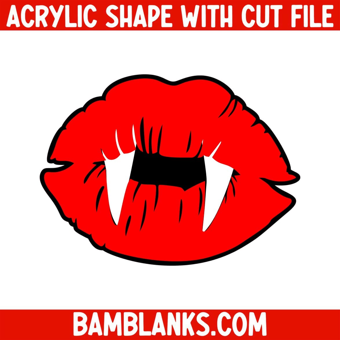Vampire Lips - Acrylic Shape #830