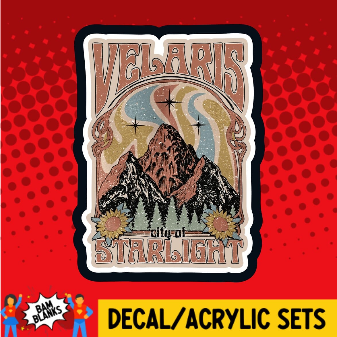 Velaris City of Starlight ACOTAR - DECAL AND ACRYLIC SHAPE #DA01413