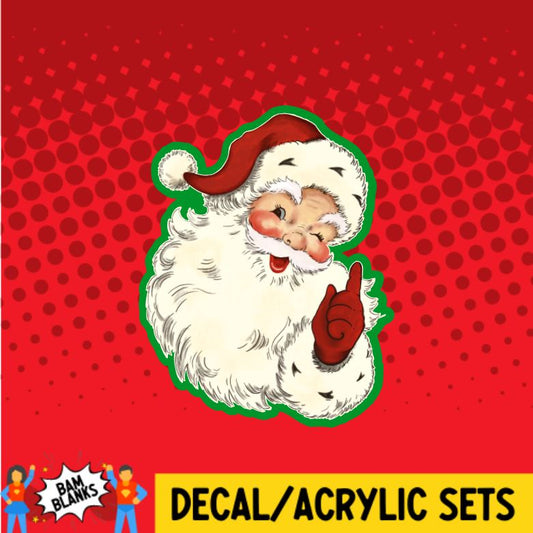 Vintage Santa - DECAL AND ACRYLIC SHAPE #DA0441