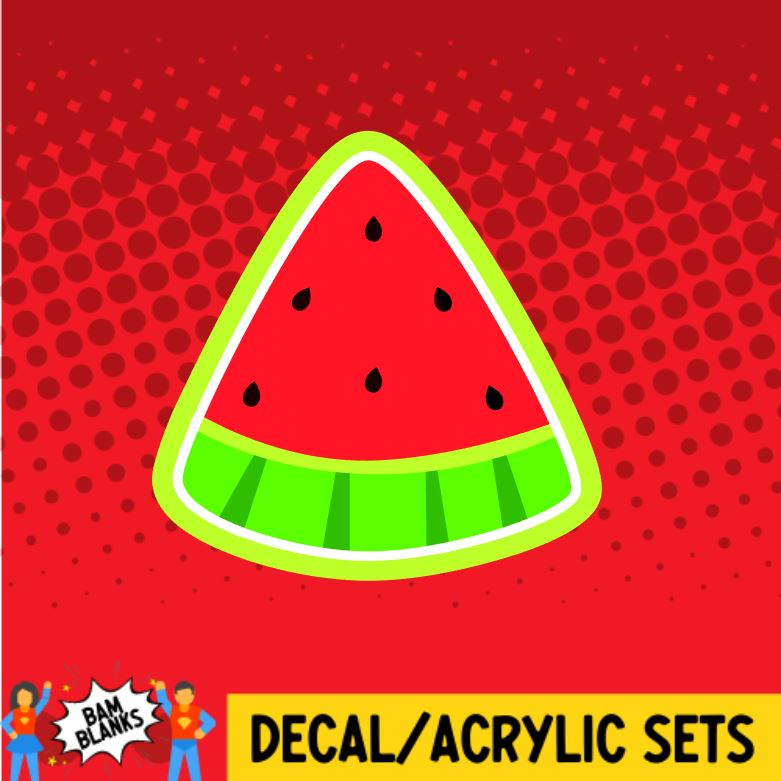 Watermelon Quarter - DECAL AND ACRYLIC SHAPE #DA0881