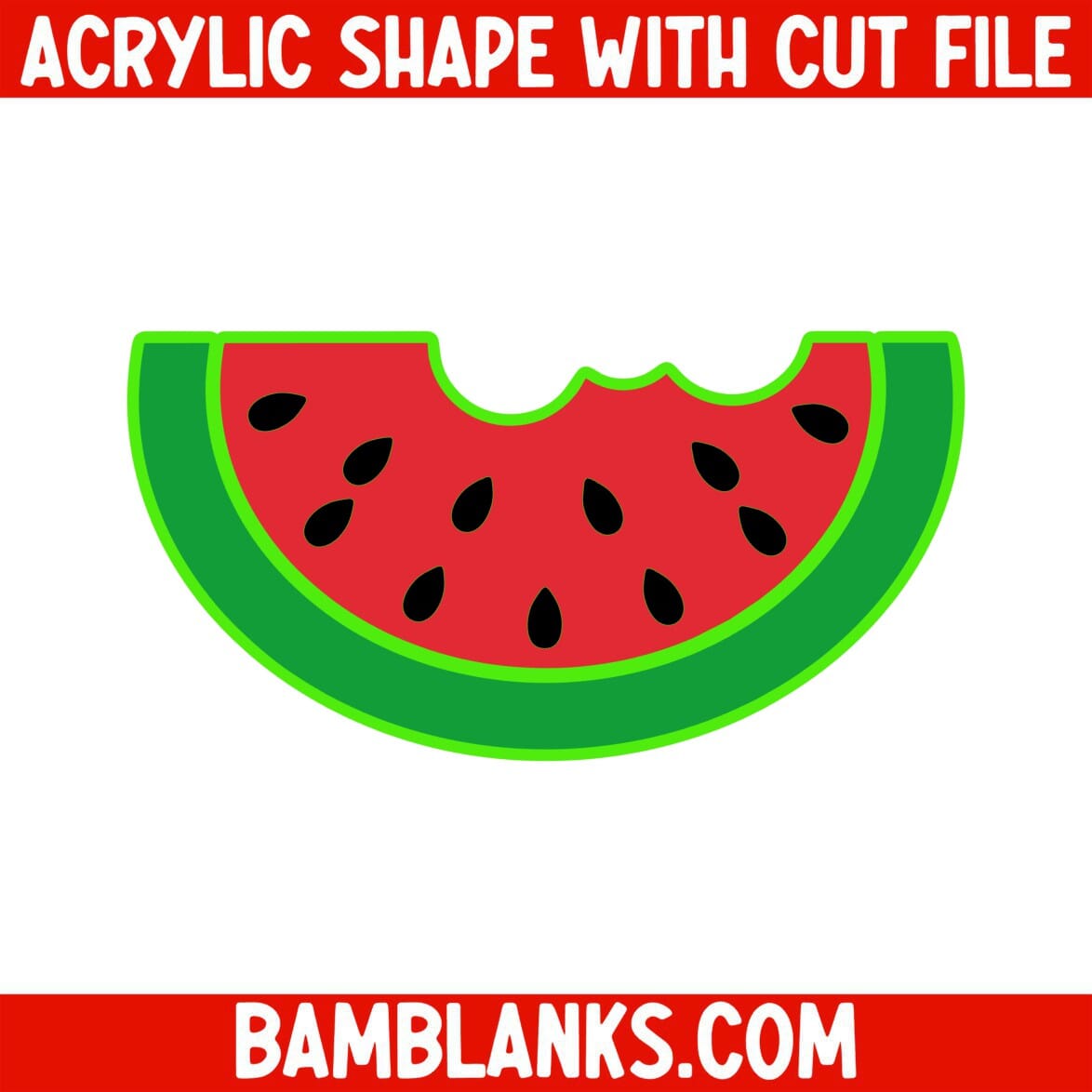 Watermelon Slice - Acrylic Shape #1212