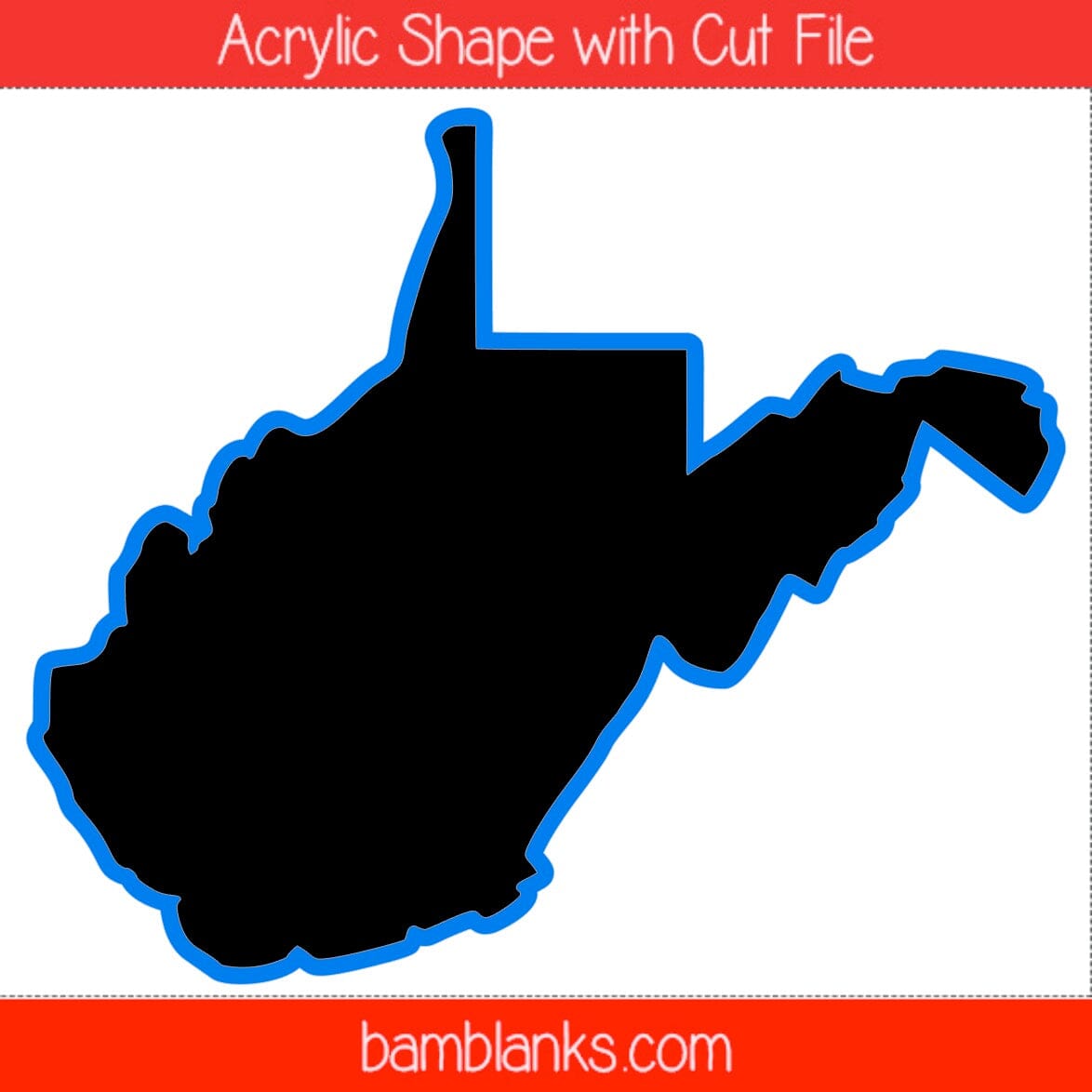 West Virginia - Acrylic Shape #1812
