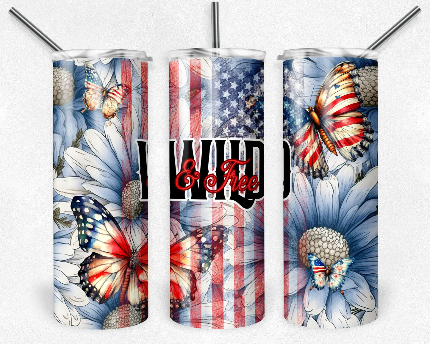 Wild & Free - 20 oz Skinny Cup Wrap - CW0095