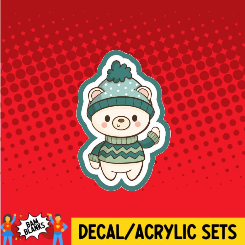 Winter Bear - DECAL AND ACRYLIC SHAPE #DA0359